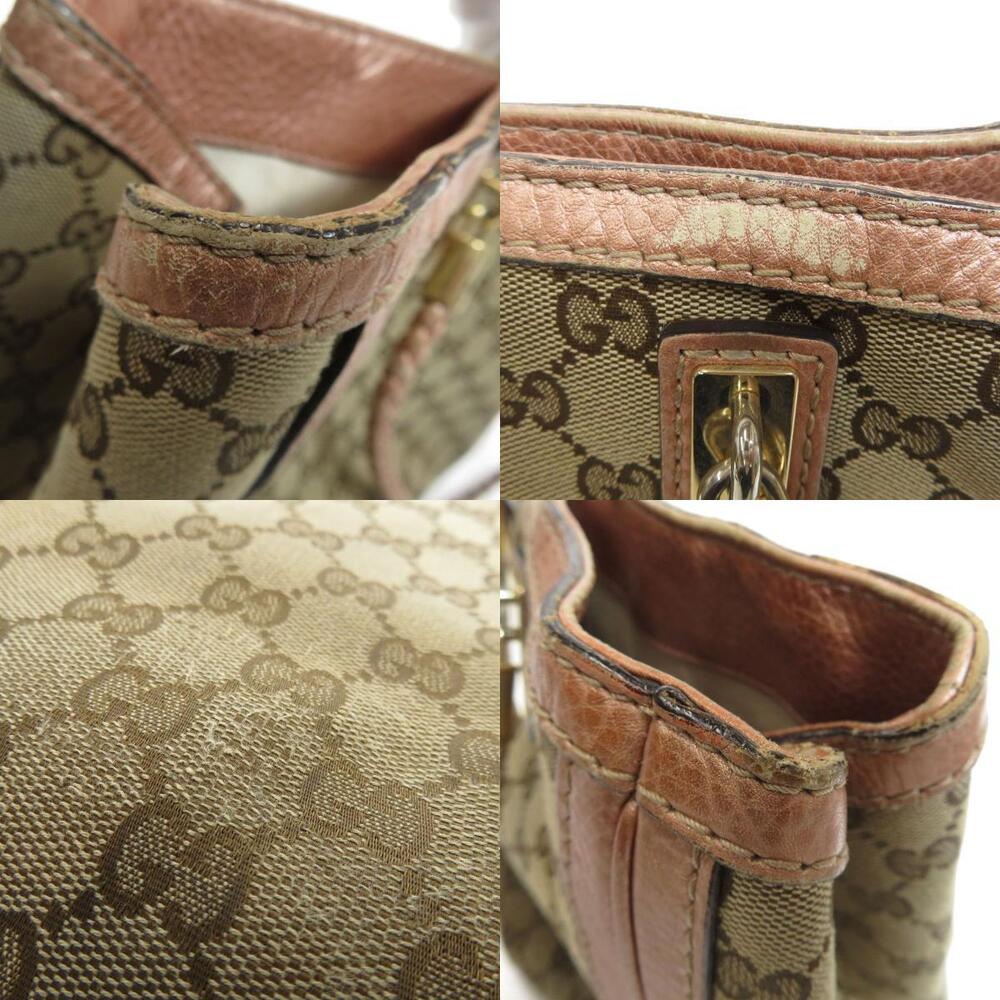 Gucci canvas signature braided leather tote Bella GG monogram - Picture 8 of 11